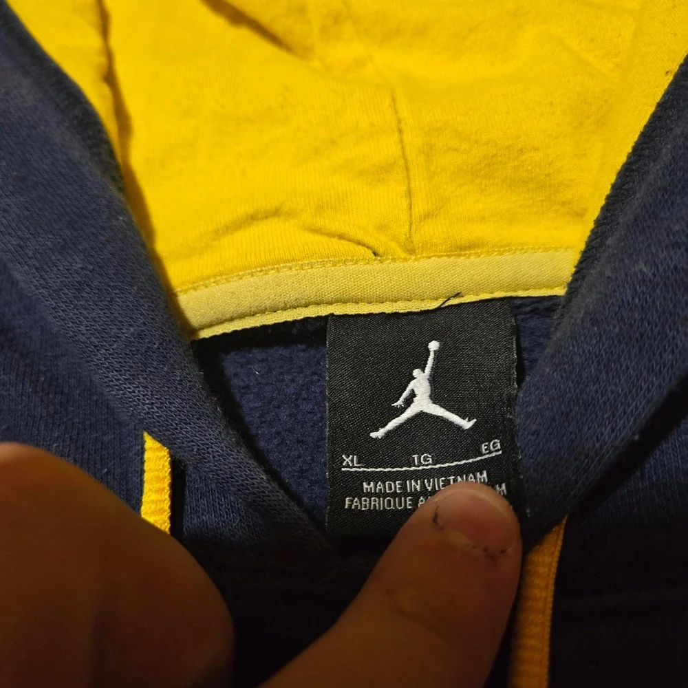 Nike Jordan Marquette University Hoodie Mens XL Blue Yellow Jumpman NCAA Y2K
